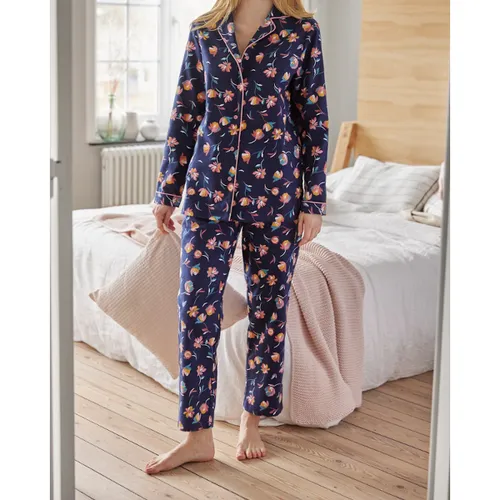Pyjama met lange mouwen in katoenen flanel