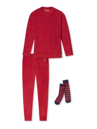 Pyjama  navy / rood