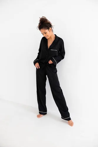 Pyjama set met lange mouwen en broek XL - Sensis - Zwart
