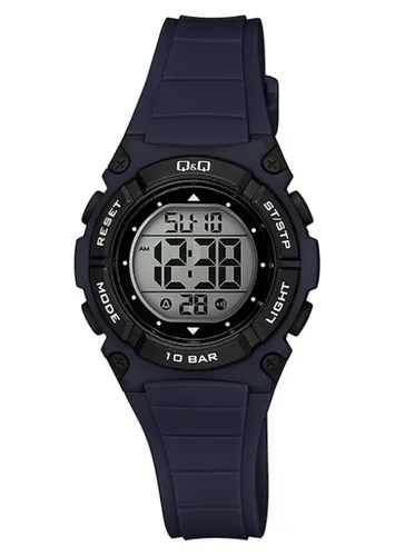 Q&Q-digitaal-Donker blauw-Kinderhorloge-Waterdicht-Zwemmen/Sporten-Alarm-Stopwatch-Backlight.