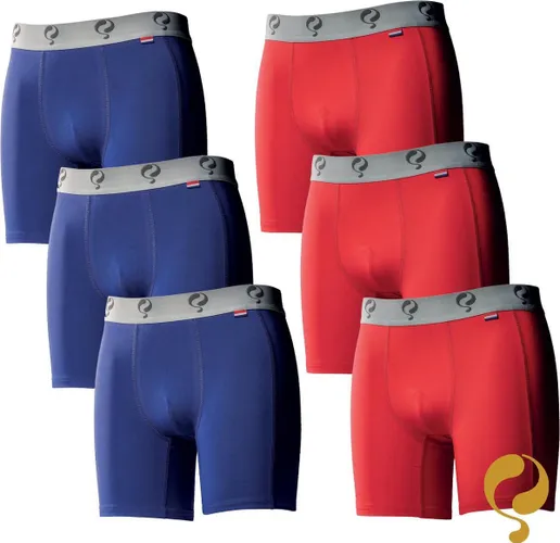 Quick Q1905 Bodywear Heren Boxershorts 6-Pack blauw rood