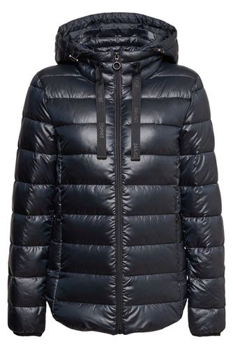 Quilted Jacket With Detachable Hood Black