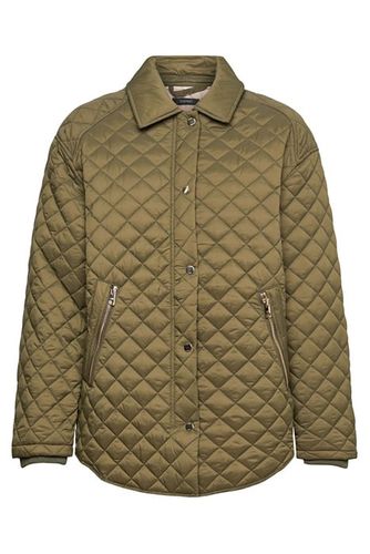 Quilted Jacket With Turn-down Collar Khaki Green