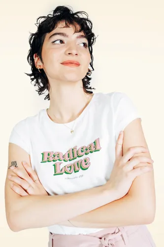 Radical Love t-shirt in ecru