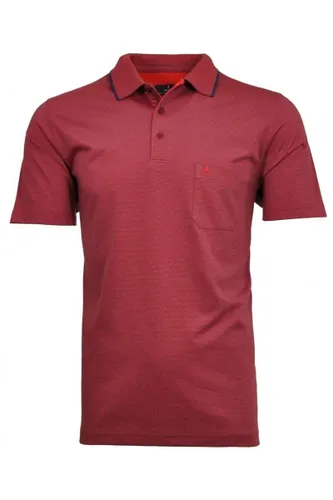 RAGMAN Softknit Regular Fit Polo shirt Korte mouw rood