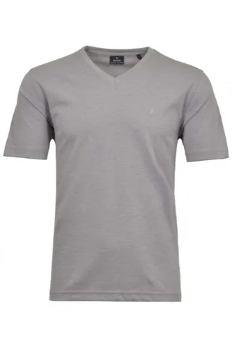 RAGMAN Softknit Regular Fit T-Shirt V-hals zilvergrijs, Effen