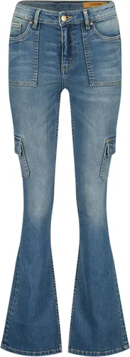 Raizzed Sunrise Cargo Dames Jeans - Mid Blue Stone