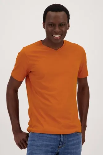 Ravøtt Oranje T-shirt met V-hals