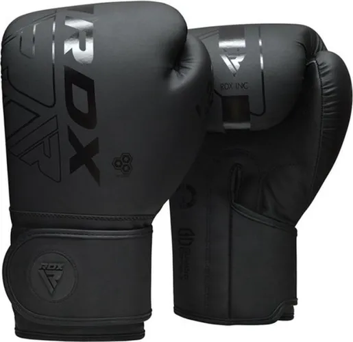 RDX Sports F6 Kara Bokshandschoenen - Boxing Gloves - Training - Vechtsporthandschoenen - Boksen - Zwart - Mat - 16 oz