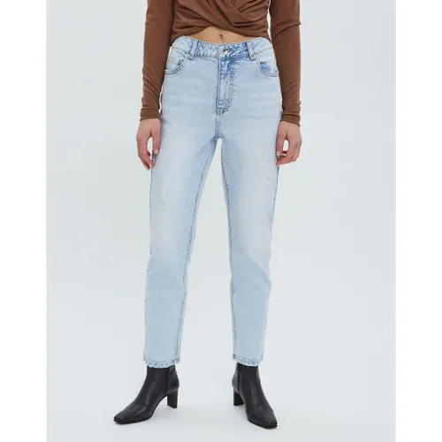 Rechte jeans, hoge taille