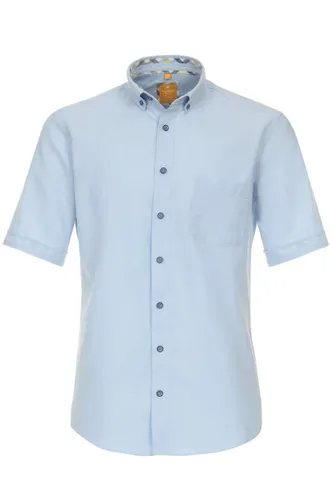 Redmond Casual Modern Fit Overhemd Korte mouw lichtblauw