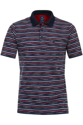 Redmond Casual Regular Fit Polo shirt Korte mouw blauw/rood