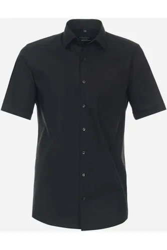 Redmond Comfort Fit Overhemd Korte mouw zwart
