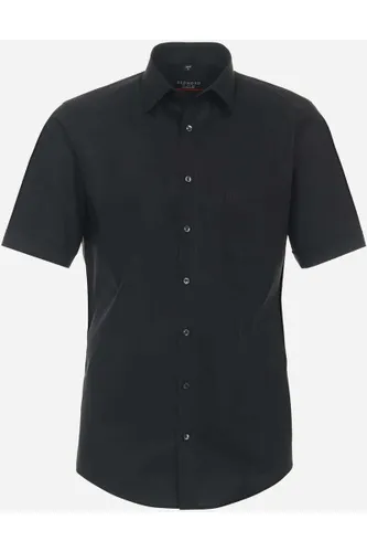 Redmond Modern Fit Overhemd zwart, Effen