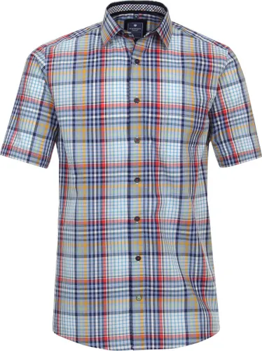 Redmond - overhemd - heren - Regular Fit - korte mouw - geruit blauw