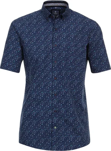 Redmond - overhemd - heren - Regular Fit - korte mouw - print allover blauw