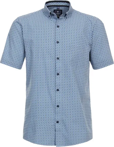 Redmond - overhemd - heren - Regular Fit - korte mouw - print blauw