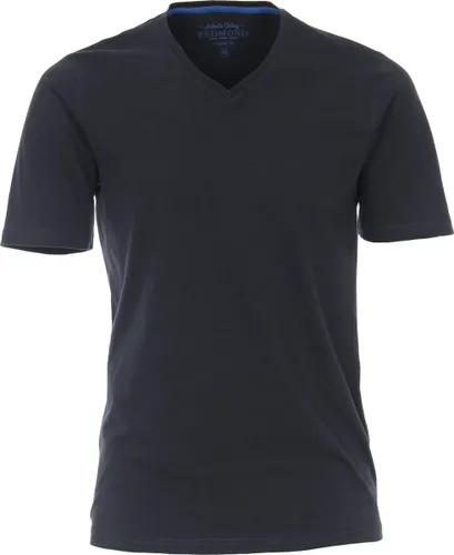 Redmond regular fit T-shirt - korte mouw V-hals - blauw
