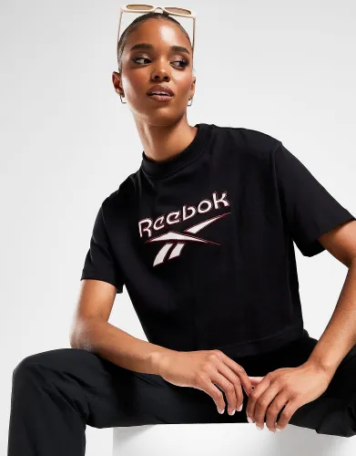 Reebok Classic Logo Crop T-Shirt, Black