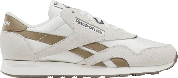 Reebok CLASSIC NYLON Heren Sneakers - Wit/Zand