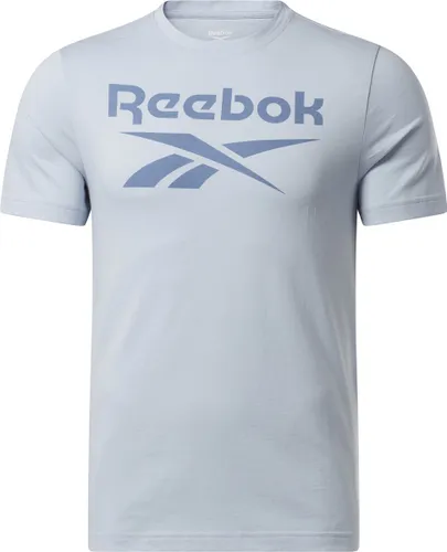 Reebok RI BIG STACKED LOGO TEE - Heren T-shirt - Blauw