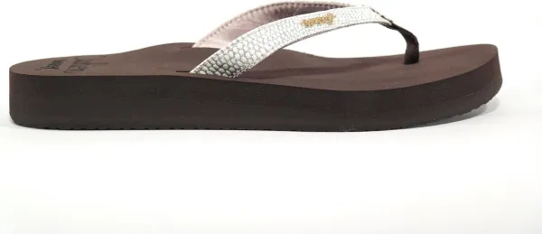 Reef Star Cushion Sassy Dames Slippers - Brown/White