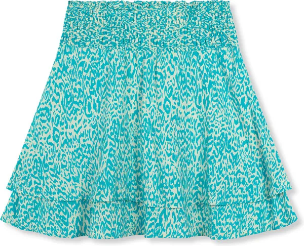Refined Department - Dames Woven Rufle rok STERRE - turquoise
