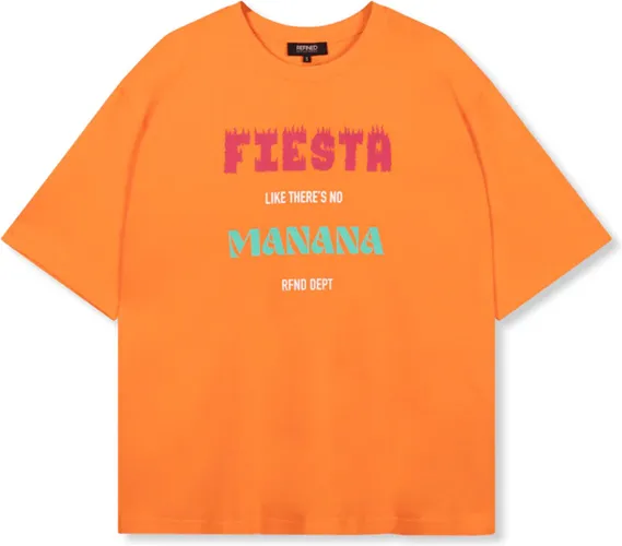 Refined Department Oversized fiesta t-shirt MAGGY Orange