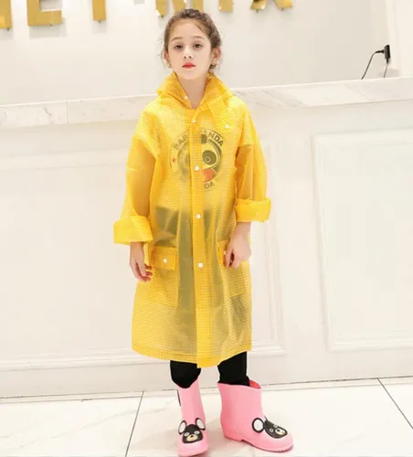 Regenjas-Regenpak-gele regenjas-Kinderegenjas-M-74 * 48cm