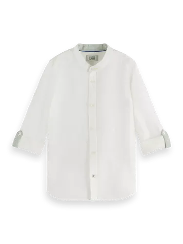 Regular-fit - cotton linen shirt - Maat 8 - Multicolor - Jongen - Shirt - Scotch & Soda