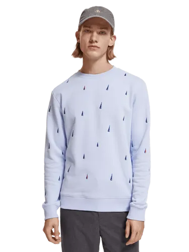 Regular fit embroidered sweatshirt - Maat L - Multicolor - Man - Trui - Scotch & Soda