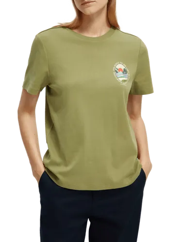 Regular fit T-shirt met korte mouwen en artwork - Maat S - Multicolor - Vrouw - T-shirt - Scotch & Soda