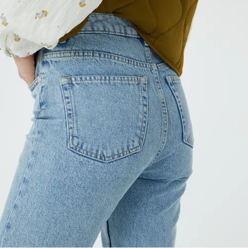 Regular jeans, recht, hoge taille