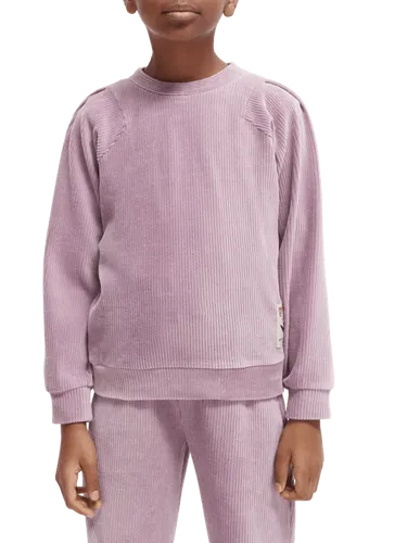 Relaxed fit corduroy sweater met ballonmouwen - Maat 8 - Multicolor - Meisje - Trui - Scotch & Soda