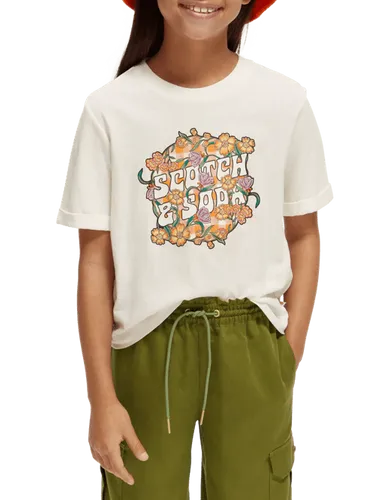 Relaxed-fit floral logo artwork T-shirt - Maat 8 - Multicolor - Meisje - T-shirt - Scotch & Soda