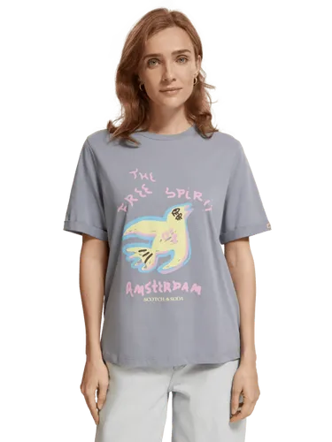 Relaxed fit graphic T-shirt - Maat XS - Multicolor - Vrouw - T-shirt - Scotch & Soda