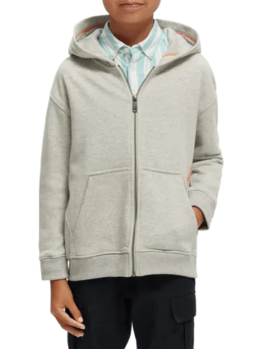 Relaxed-fit zip-through hoodie In Organic Cotton - Maat 6 - Multicolor - Jongen - Trui - Scotch & Soda