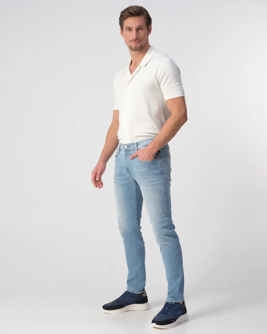 Replay Anbas Re-used Hyperflex Heren Jeans