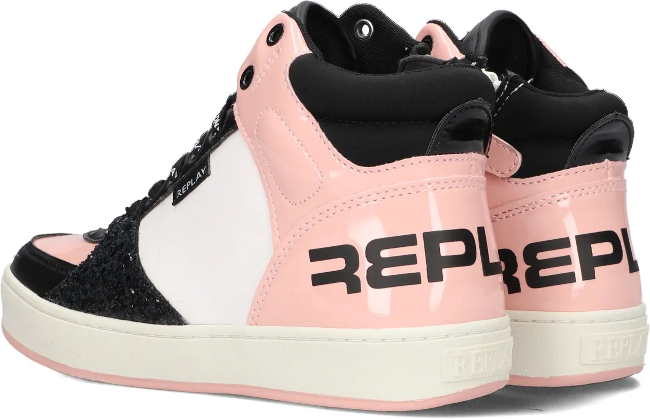 REPLAY Meisjes Hoge Sneakers Cobra 1 - Roze
