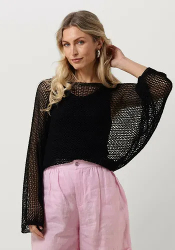RESORT FINEST Dames Truien & Vesten Crochet Sweater - Zwart