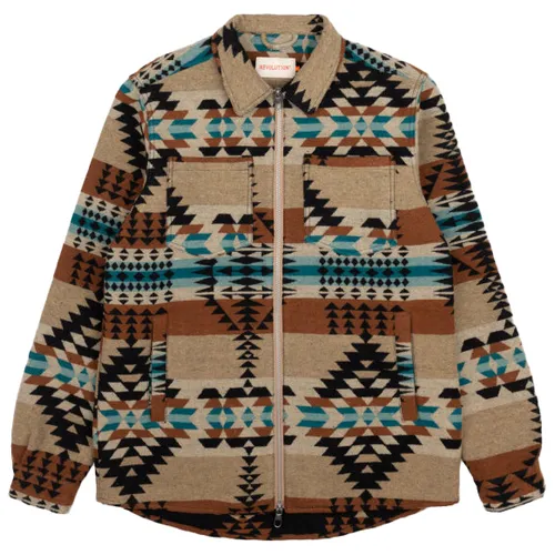 Revolution - Checked Navajo Inspired Overshirt with Zipper - Overhemd