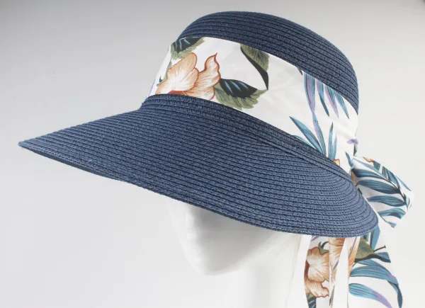 Rianne hat- Accessories Junkie Amsterdam- Stro hoed- Dames- Strik- Blauw