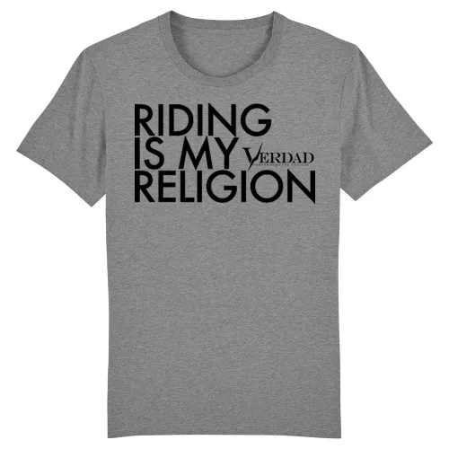 Riding Is My Religion T-shirt Grey - XL