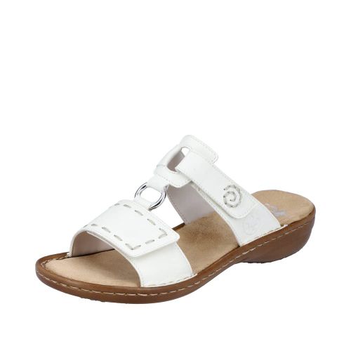 Rieker Dames 60822-80 slippers, Offwhite 60822 80,
