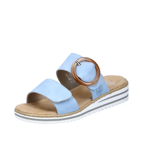 Rieker Dames V0692 slippers blauw
