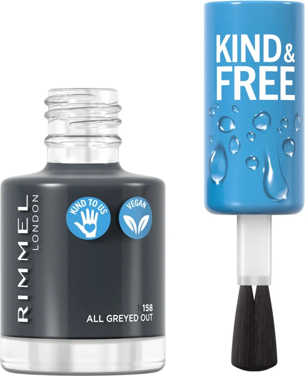 Rimmel London KIND & FREE Vegan Nagellak - 158 All Greyed Out