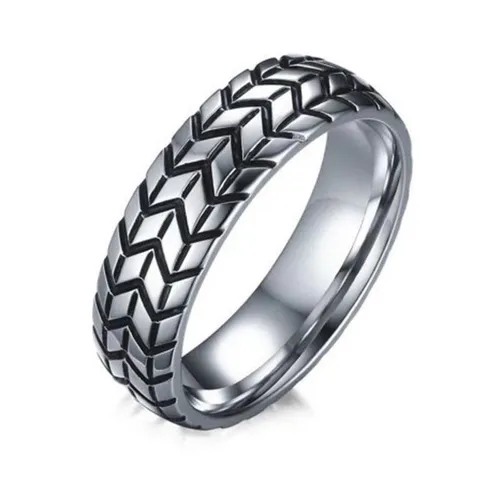 Ring heren zilver staal - Rvs ringen voor man van Mauro Vinci - met geschenkverpakking - maat 10