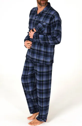 Ringella katoenen heren pyjama - Trendy Ruit - 54 - Blauw