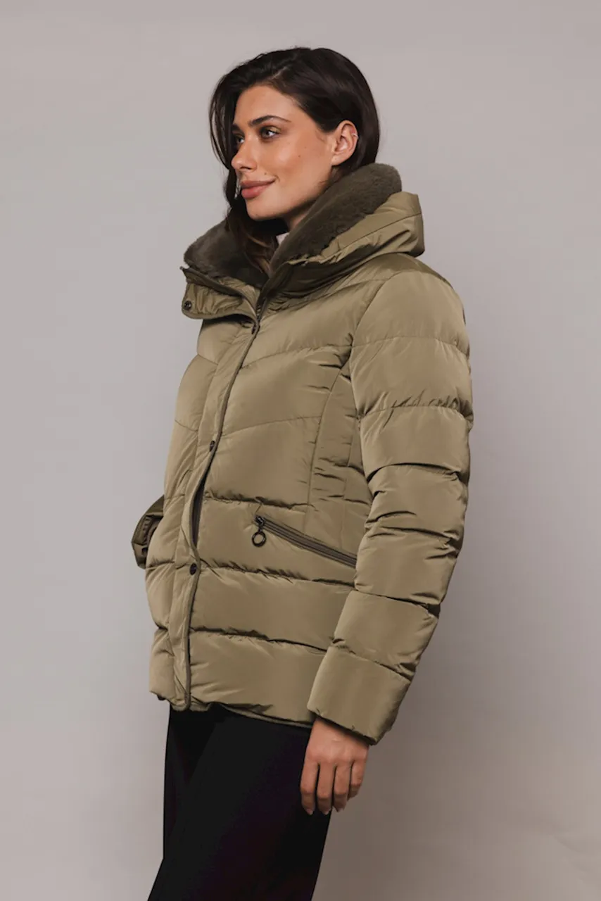 Rino & Pelle Padded jacket with faux fur collar