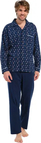 Robson heren pyjama doorknoop 27232-716-6 - Blauw - M/50